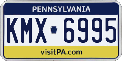 PA license plate KMX6995