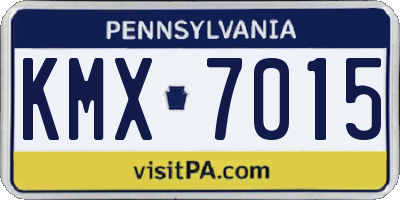 PA license plate KMX7015