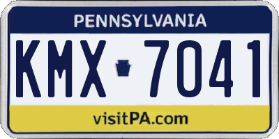PA license plate KMX7041