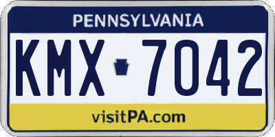 PA license plate KMX7042
