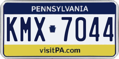 PA license plate KMX7044