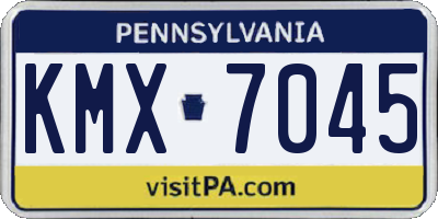 PA license plate KMX7045