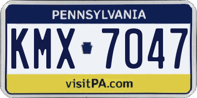 PA license plate KMX7047