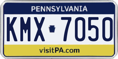 PA license plate KMX7050