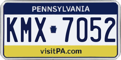 PA license plate KMX7052
