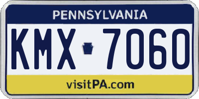 PA license plate KMX7060