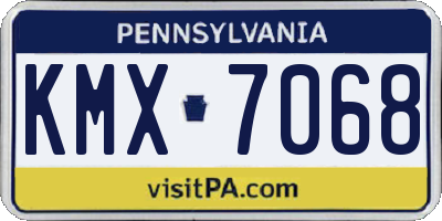 PA license plate KMX7068