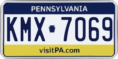 PA license plate KMX7069