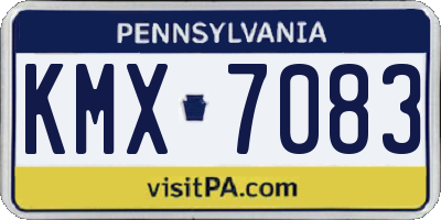 PA license plate KMX7083