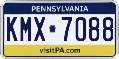 PA license plate KMX7088
