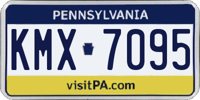 PA license plate KMX7095