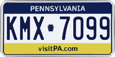 PA license plate KMX7099