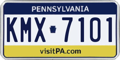 PA license plate KMX7101