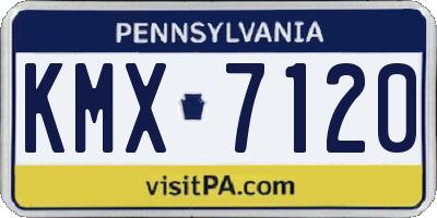 PA license plate KMX7120