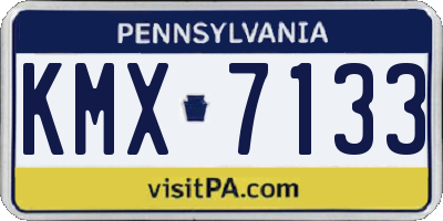 PA license plate KMX7133