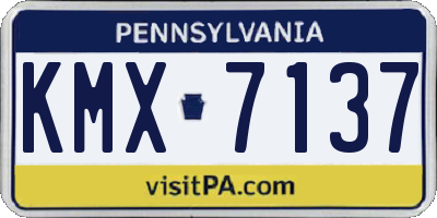 PA license plate KMX7137