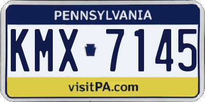 PA license plate KMX7145