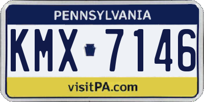 PA license plate KMX7146