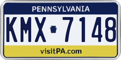 PA license plate KMX7148