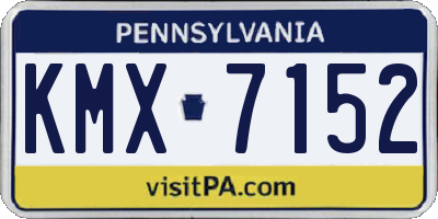 PA license plate KMX7152