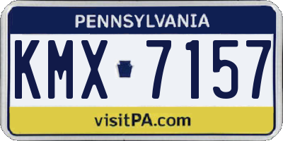 PA license plate KMX7157