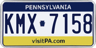 PA license plate KMX7158