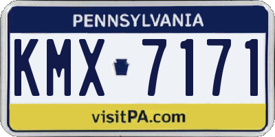 PA license plate KMX7171