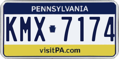 PA license plate KMX7174
