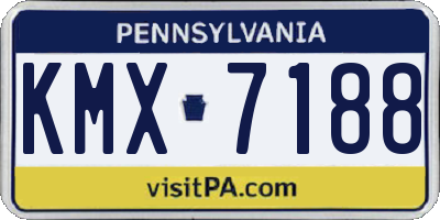 PA license plate KMX7188
