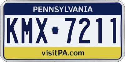 PA license plate KMX7211