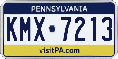 PA license plate KMX7213