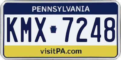 PA license plate KMX7248
