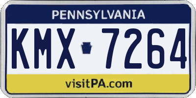 PA license plate KMX7264