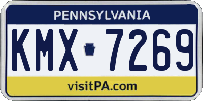 PA license plate KMX7269