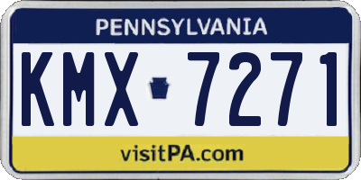 PA license plate KMX7271