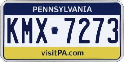 PA license plate KMX7273