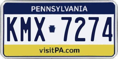 PA license plate KMX7274