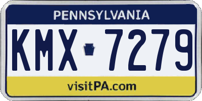 PA license plate KMX7279