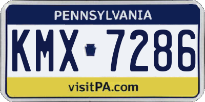 PA license plate KMX7286