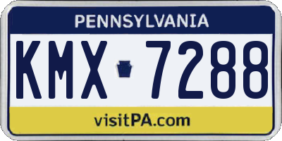 PA license plate KMX7288