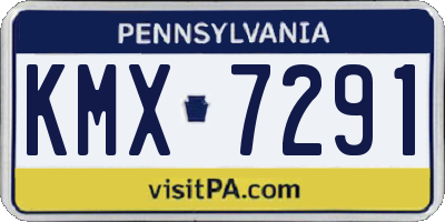 PA license plate KMX7291