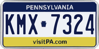 PA license plate KMX7324
