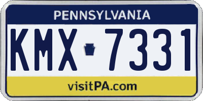 PA license plate KMX7331