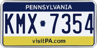 PA license plate KMX7354