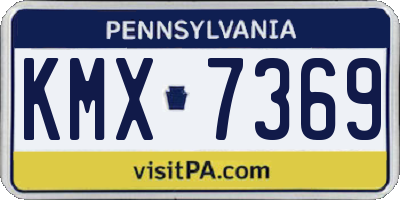PA license plate KMX7369