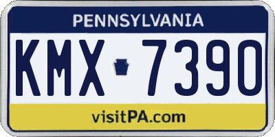 PA license plate KMX7390