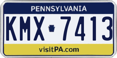 PA license plate KMX7413