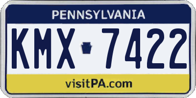 PA license plate KMX7422