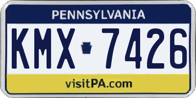 PA license plate KMX7426
