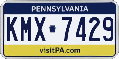 PA license plate KMX7429